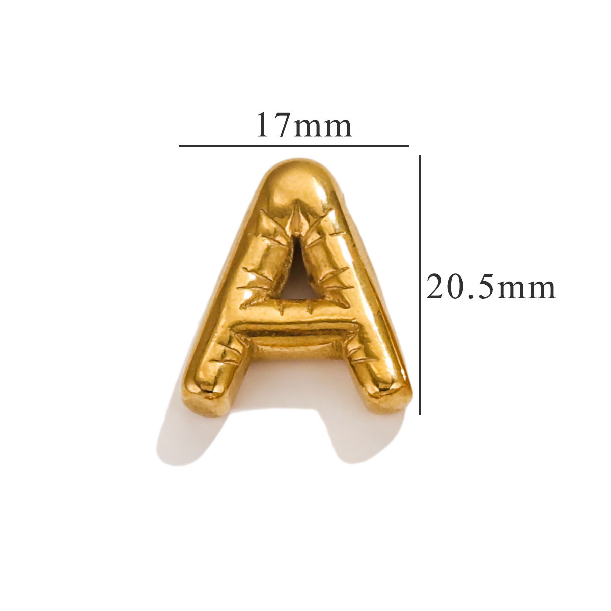 1 Piece Classic Simple Style Letter A Shape Stainless Steel  Gold Color Women's Pendant h5 Picture2